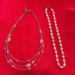 Women’s pair of Pink and silver beaded, can wear together or by themselves